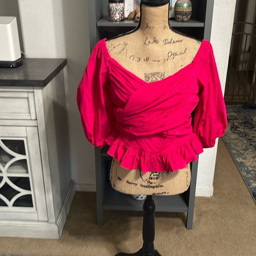 EUC pink Express top size L